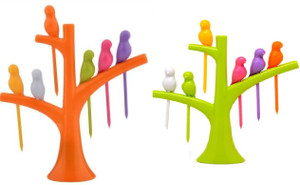 Lovato birds Plastic Fruit Fork Set