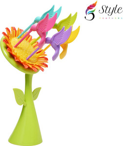 Style Feathers Sunflower Disposable Plastic Fruit Fork Set