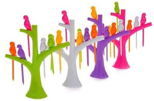 OMRD Birdie Plastic Fruit Fork Set