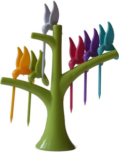 iStore Hamming Bird Disposable Plastic Fruit Fork Set