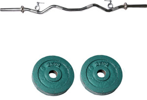 Royal 3kg_2pc_Casting_green_plates+3ft_1pc_Curve_rod_withlock Weight Plate