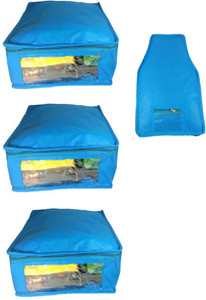 Addyz Plain Combo Of Ladies Large Non - Woven 3saree And 1blouse Cover. Upto 5 - 6SC and 9-10BC each
