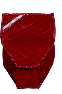 Kuber Industries Designer Blouse Cover In Maroon Satin MKU0050064