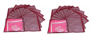 Addyz Plain Pack Of 24 Saree Cover Keep 1 each