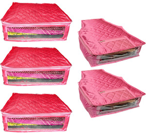 Atorakushon Satin Combo of 3PC Saree Cover 2PC Blouse Cover S3S&2b