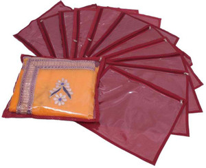 Kuber Industries Designer Single Packing Saree Cover in polka Dots 12 Pcs Combo MKUSC124