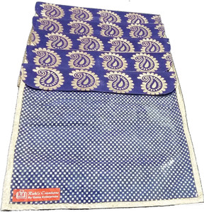 Ruhi's Creations Designer Brocade Saree Cover - Blue 7008