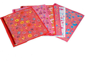 Kuber Industries Designer Saree cover 6 Pcs Combo in Printed color MKU5056
