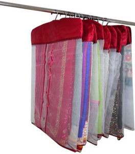 Kuber Industries Designer Single Satin Hanging saree Cover 12 Pcs Combo Mku204