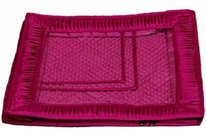 Kuber Industries Designer Saree Lahenga Cover in Heavy Quilted Satin (Pink) Wedding Gift MKU0015511