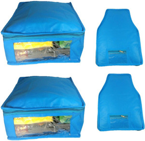 Addyz Plain Combo Of Ladies Large Non - Woven 2saree And 2blouse Cover. Upto 5 - 6SC and 9-10BC each