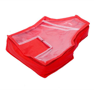 Kuber Industries Designer Blouse Cover in Non Wooven Fabric (Red) MKU00006665