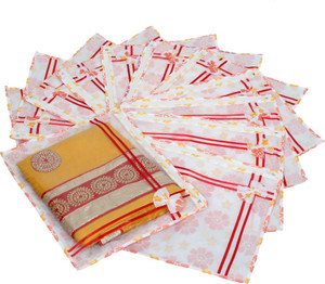 Kuber Industries Designer Kuber Industries Printed Non Wooven Saree Cover Set Of 12 Pcs (With Zip Lock) KUB007