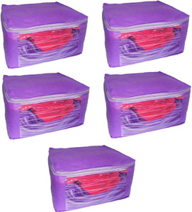 Addyz Front Transparent Saree Cover Pack of 5