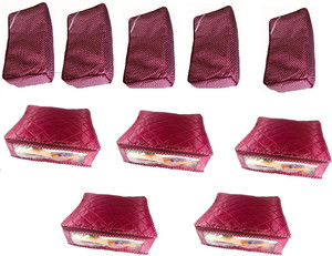 Fashion Bizz Designer Cotton and Satin Saree Cover 5 + 5 Combo 10