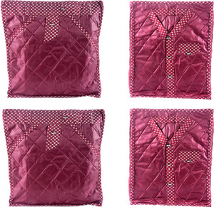 Annapurna Sales Designer 5 Inch Height Side Transparent Large Shirt/Tshirt or Pant/Jeans/Trouser Cover - Set of 4 Pcs. Maroon00434