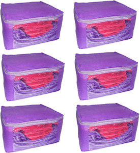 Addyz Front Transparent Saree Cover Pack of 6