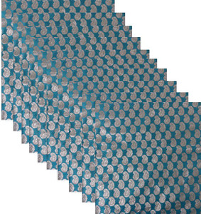 Ruhi's Creations 1 Premium Brocade (Ferozi) Saree Cover - Pack of 10 Blue1001