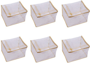Kuber Industries Designer Transparent Saree Cover (Extra Large Size) Set Of 6 Pcs SLT005