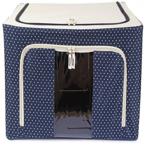 Kuber Industries Designer Saree Cover /Lehenga/Woolens Storage Box with Steel Frames - Dotted SKU007610