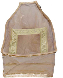 Kuber Industries Designer Blouse cover in designer golden brocade in extra lage size MKU5084