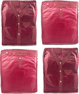 Annapurna Sales Designer Shirt/T-shirt and Pant/Jeans/Trouser Covers - Set of 4 Pcs Maroon00146