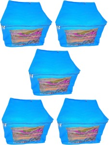 Addyz Plain Pack of 5 Large Saree Salwar Suit Bedsheet Cover Case Capacity10-15 Units Each