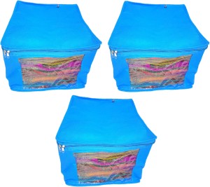Addyz Plain Pack Of 3 Large Saree Cover Capacity10-15 Units Each