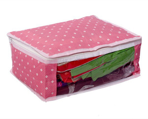 Kuber Industries Designer Kuber Industries Saree Cover in Polka Dots Cotton Material MKU00006672