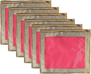 SuiDhaga Saree Packing Cover Classic For Single Saree (6 pcs) SDSP004-Pink