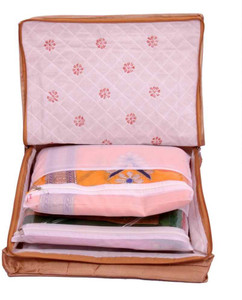 Kuber Industries Designer Flap Saree Cover in Quilted Satin MKUSC126