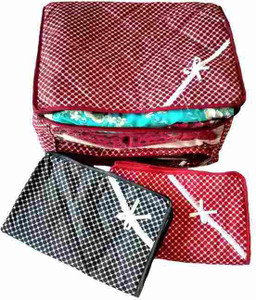 Kuber Industries Designer Saree Cover 3 Pcs MKU598