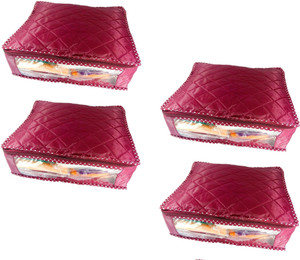 Addyz Plain Set of 4 saree cover SC4