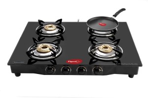 Pigeon Brass Square 4 Stainless Steel Manual Gas Stove
