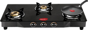 Pigeon Brass Square 3 Steel Manual Gas Stove