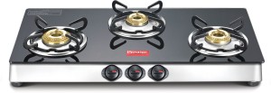 Prestige Marvel LP Gas Table with Glass Top Stainless Steel, Glass Manual Gas Stove