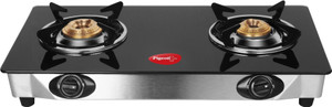 Pigeon Blackline Smart Stainless Steel, Glass Manual Gas Stove