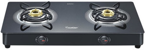 Prestige Royale LP Gas Table with Glass Top Glass, Aluminium Manual Gas Stove