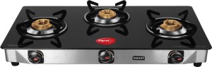 Pigeon Blackline Smart Stainless Steel, Glass Manual Gas Stove