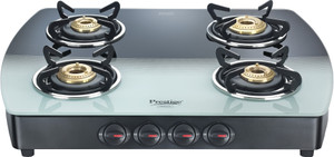 Prestige Premia Glass, Aluminium Manual Gas Stove