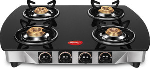 Pigeon Stainless Steel, Glass Manual Gas Stove