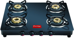 Prestige Prestige GTM 04 Black Glass Manual Gas Stove