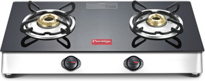 Prestige Marvel LP Gas Table with Glass Top Stainless Steel, Glass Manual Gas Stove