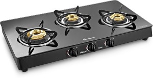 Sunflame Crystal Plus Glass, Stainless Steel Manual Gas Stove