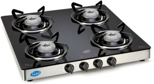 GLEN Glass Cooktop Stainless Steel Manual Gas Stove