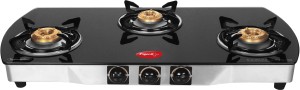 Pigeon Blackline Oval Stainless Steel, Glass Manual Gas Stove