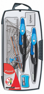 Maped Metal Compass 9 Pieces Plastic Geometry Boxes