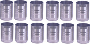 Dynore Set Of 12 Matt Lines Glasses Glass Set