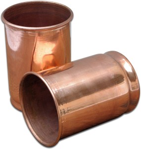 Prisha India Craft Ayurveda Healing Copper Tumbler Glass Set