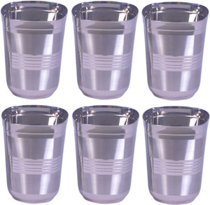 Dynore Set Of 6 Matt Lines Glass Set
